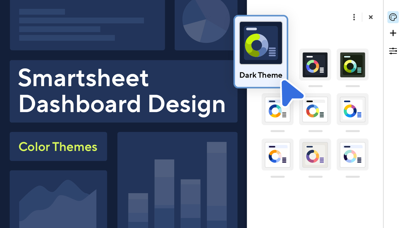 Smartsheet dashboard design: Color themes