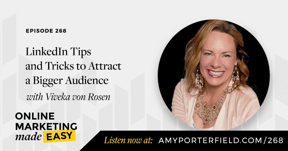 #268: LinkedIn Tips and Tricks to Attract a Bigger Audience with Viveka von Rosen