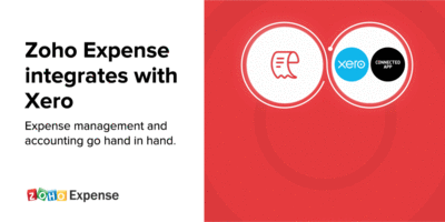 Zoho Expense integrates with Xero - expense management and accounting go hand in hand 