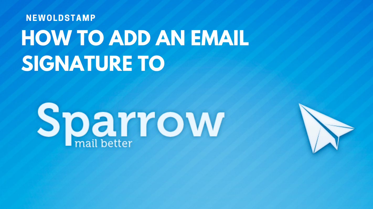 How to add a signature to Sparrow