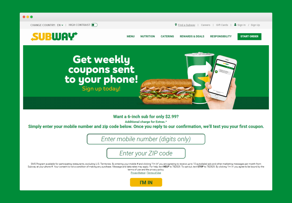 16 Restaurant Websites Using SMS Marketing