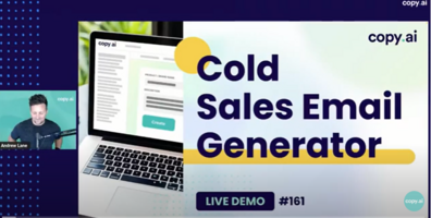 #161: Write Amazing Cold Outreach Emails with Copy.ai's AI Cold Email Generator