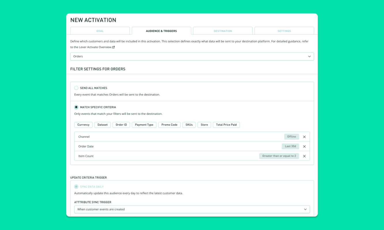 Power complete customer journeys with Lexer Event Flows