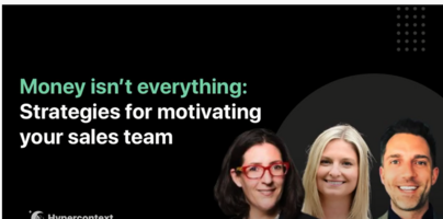 Money isn't everything: Strategies for motivating your sales team