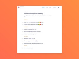 Sprint Planning Team Meeting Template
