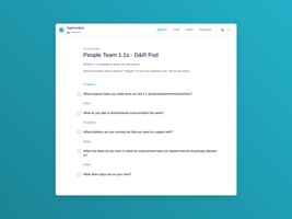 People Team 1:1s - D&R Pod Template