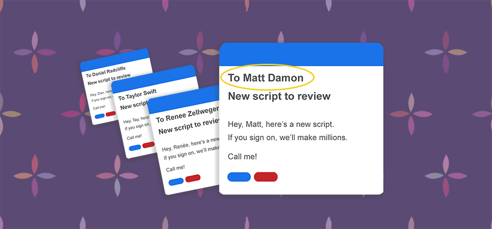 Conscientious cold emailers can personalize the "To:" header