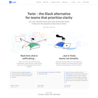 Teardown: Twist vs Slack Comparison Page