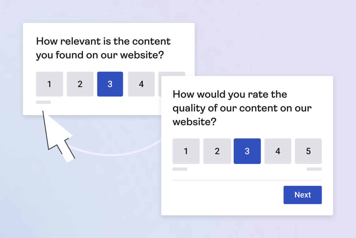 Content feedback survey