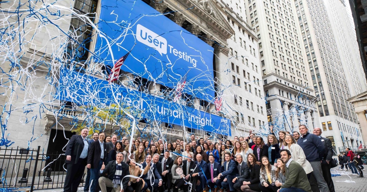 UserTesting celebrates today's initial public offering