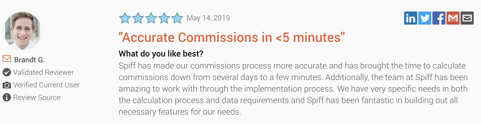 Spiff Achieves "Highest Rated" Status on G2 Crowd