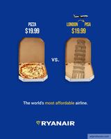 Ryanair Pizza Comparison Print Ad