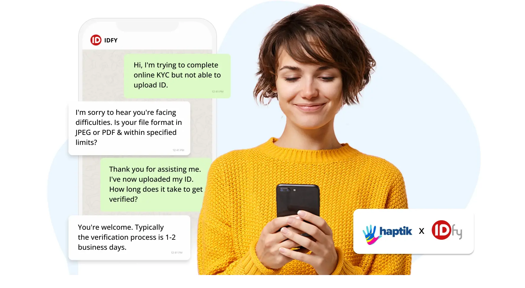 How Haptik-IDfy Integration Powers Seamless End-to-end KYC on WhatsApp