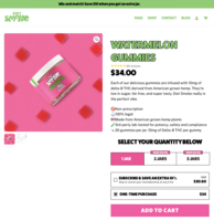 colorful product page for THC gummies - Swipe File