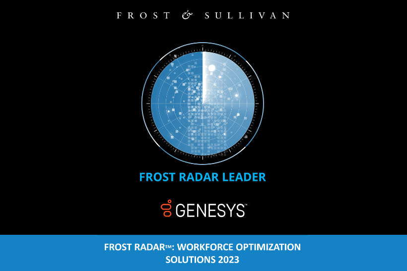 Frost & Sullivan recognizes Genesys as a Leader in workforce optimization