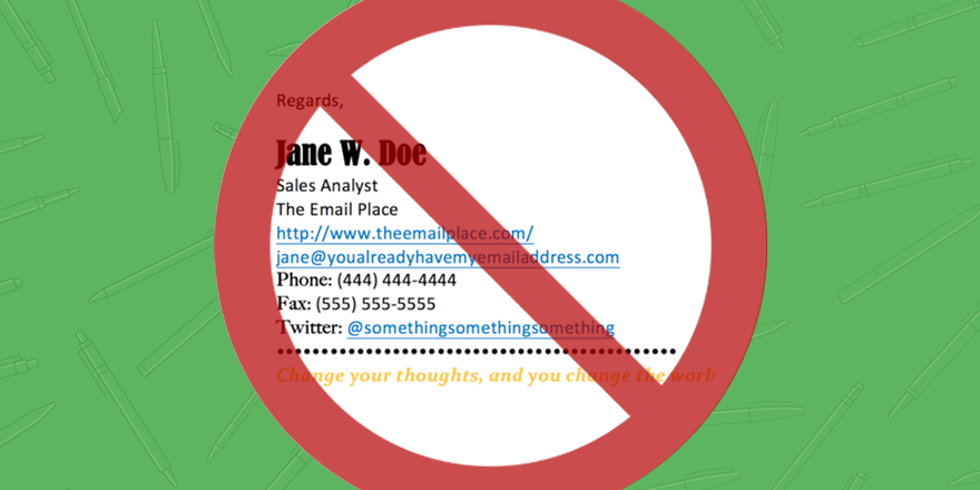 The Best & Worst Email Signatures of All Time - Terminus Site
