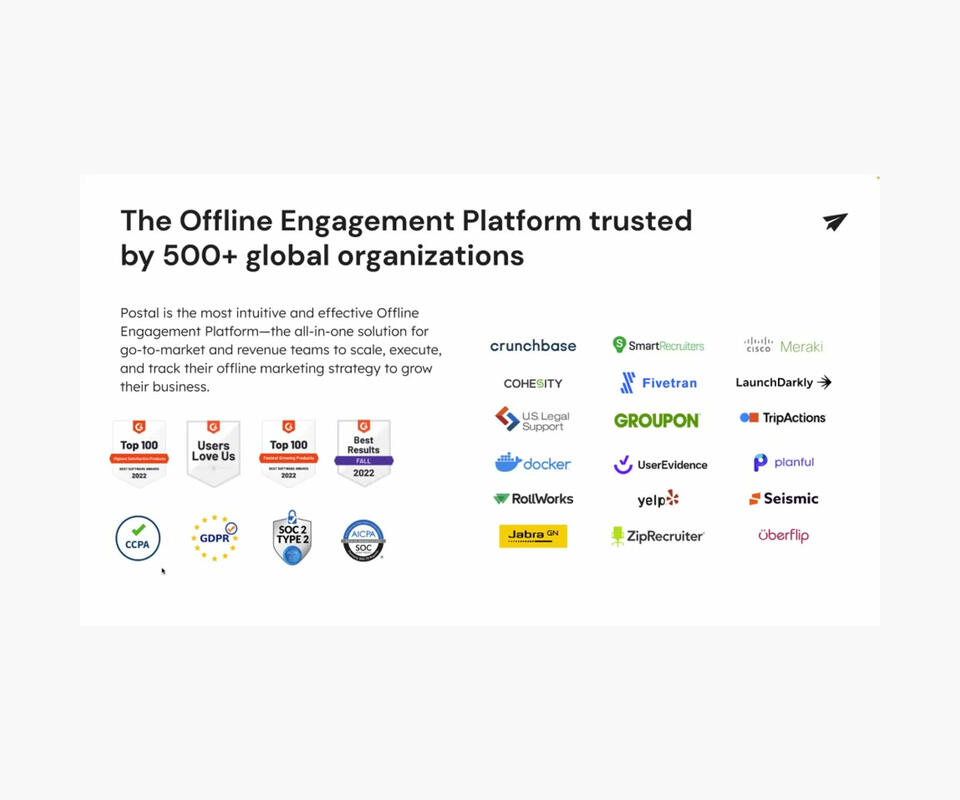 An Overview of Postal's Offline Engagement Platform
