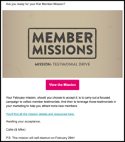 "Member Missions" for Community Building - Swipe File