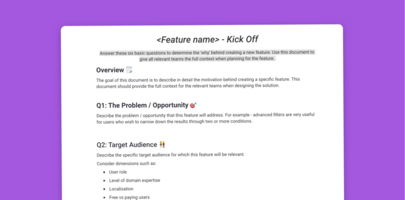 Prepare for a successful release with a PRD (Product Requirement Document) Template
