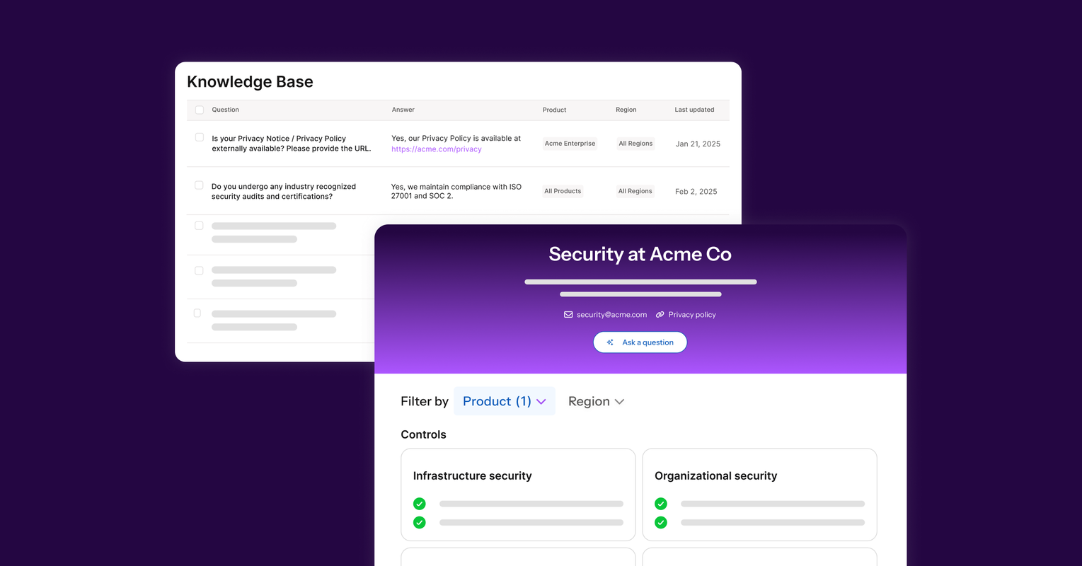 New capabilities automate inbound questionnaires and demonstrate trust to customers at scale