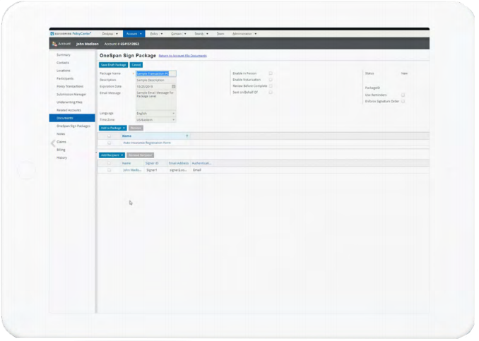 OneSpan Sign for Guidewire PolicyCenter™ Datasheet