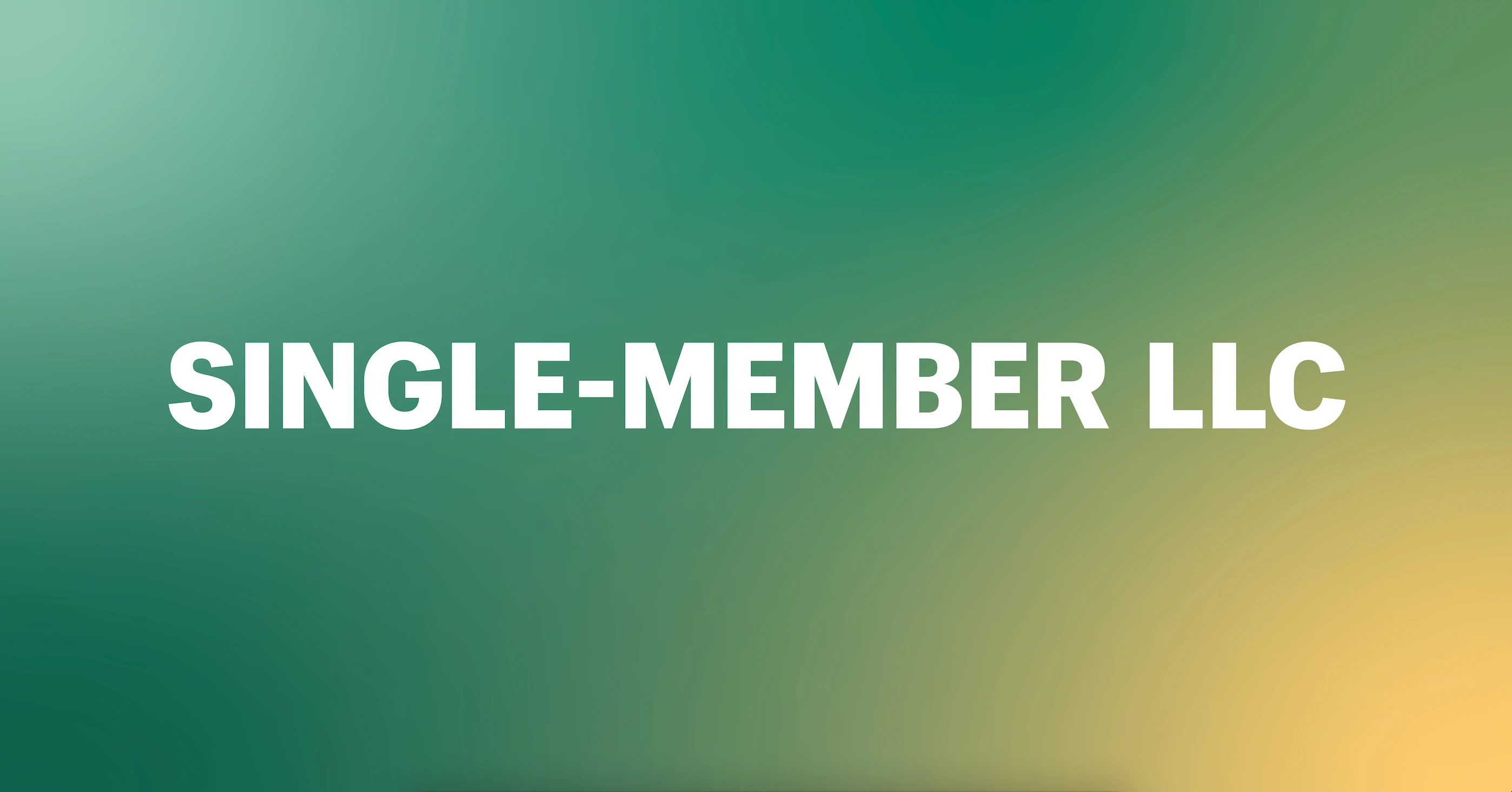 How to Form a Single-Member LLC