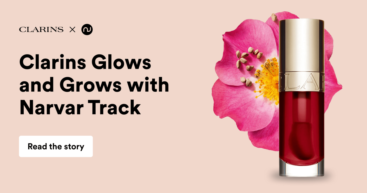 Clarins Glows and Grows in Europe with Narvar Track