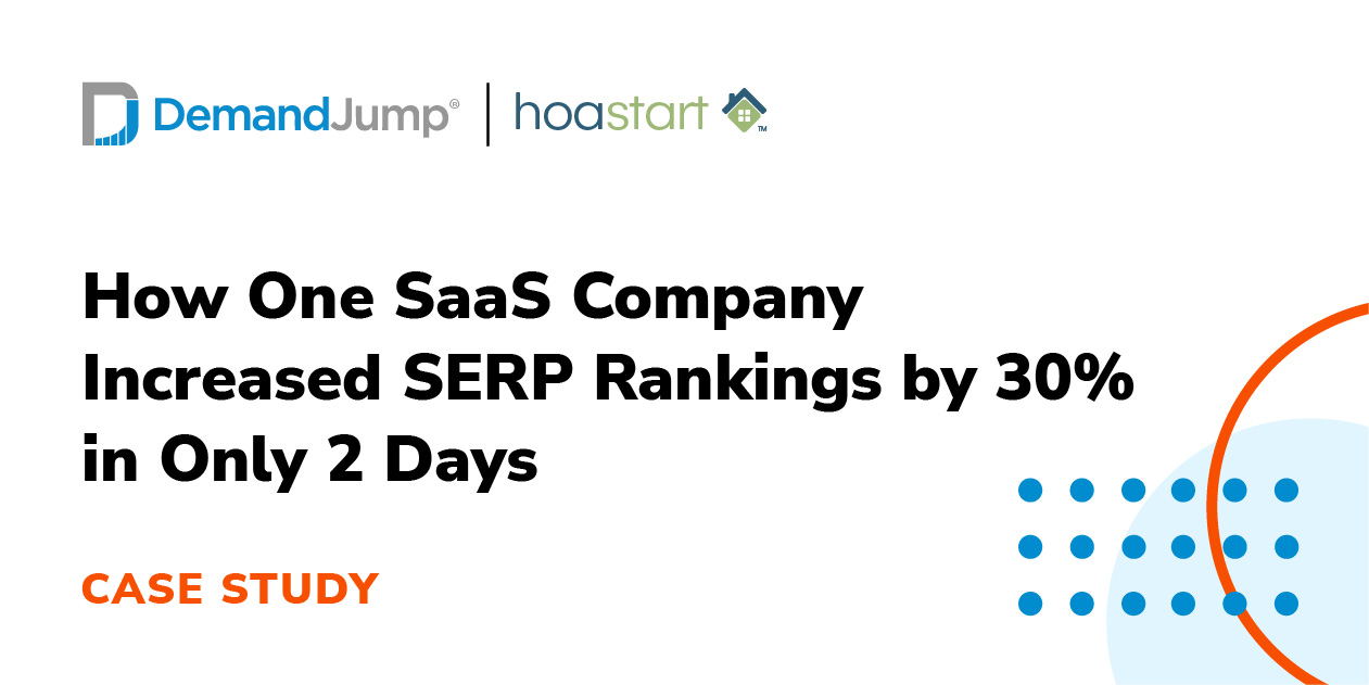 How One SaaS Company Increased SERP Rankings by 30% in Only Two Days