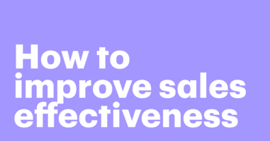 How to improve sales effectiveness