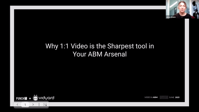 Why 1:1 Video is the Sharpest Tool in Your ABM Arsenal | Vidyard + PUNCH @ B2BMX: Next Level ABM