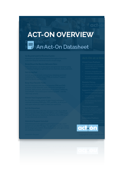 Act-On Growth Marketing Datasheet