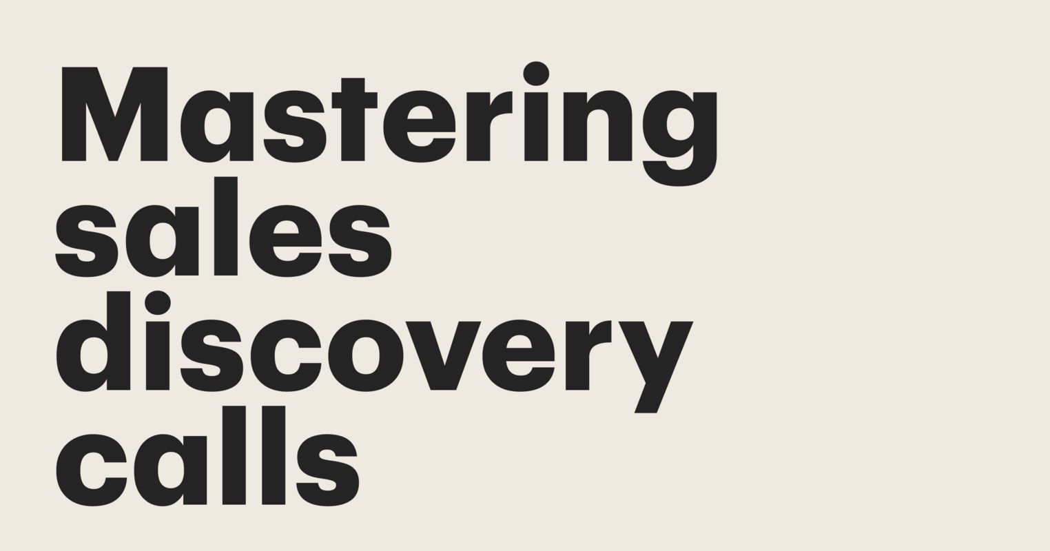 Sales discovery call best practices