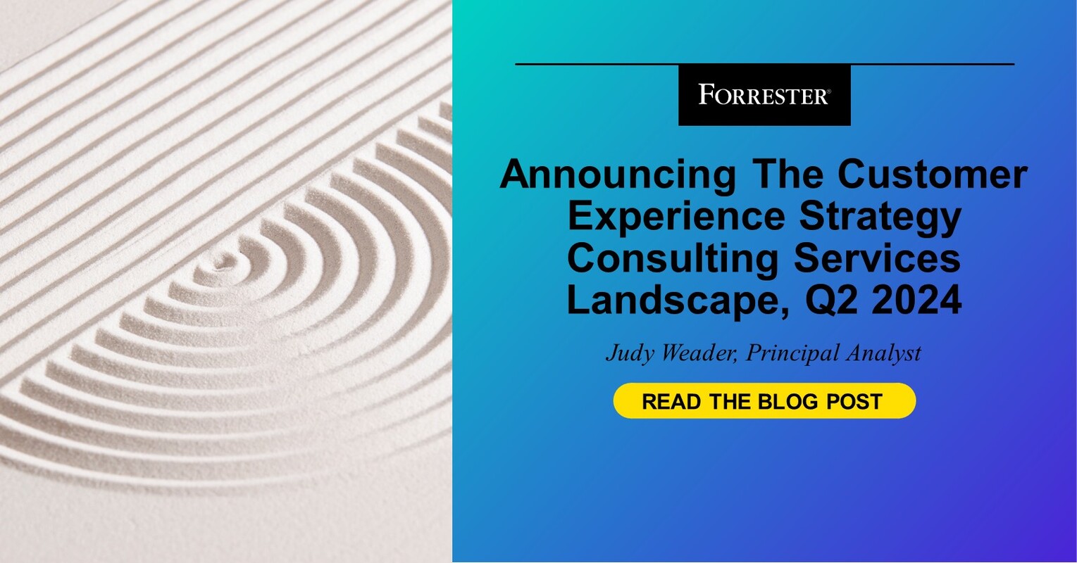 Announcing The Customer Experience Strategy Consulting Services Landscape, Q2 2024