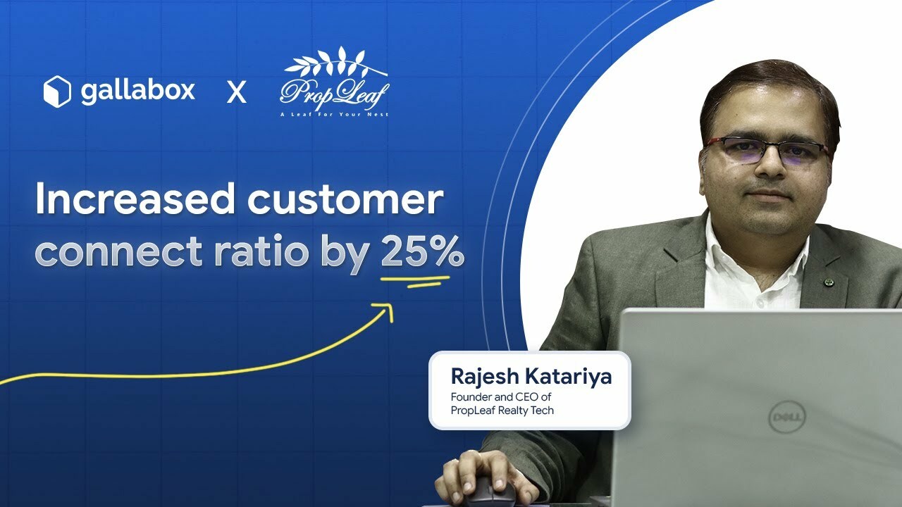 Customer testimonial | How Gallabox helps Real Estate firm PropLeaf Realty Tech