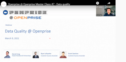 Openprise @ Openprise Master Class #7 - Data quality: Common but not obvious data quality issues we solved that drove us nuts