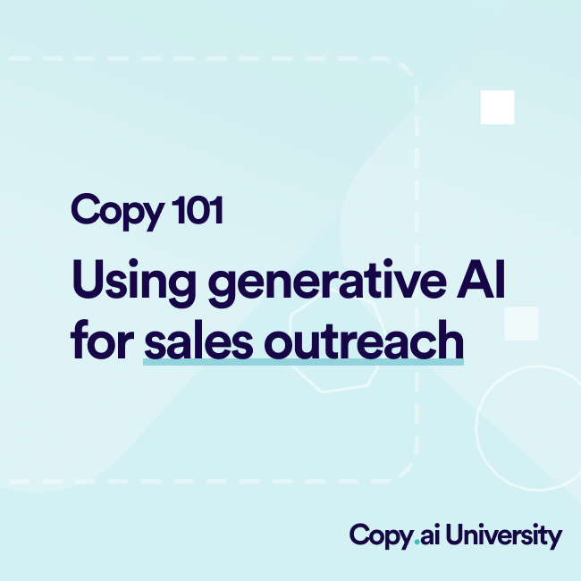 Copy 101—How to use Chat for sales outreach