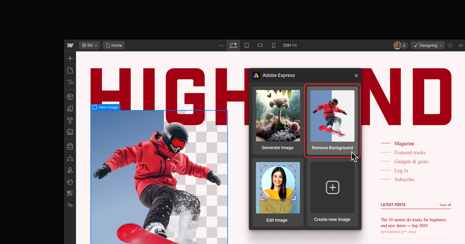 Supercharging creativity: bringing the power of Adobe Express to Webflow users | Webflow Blog