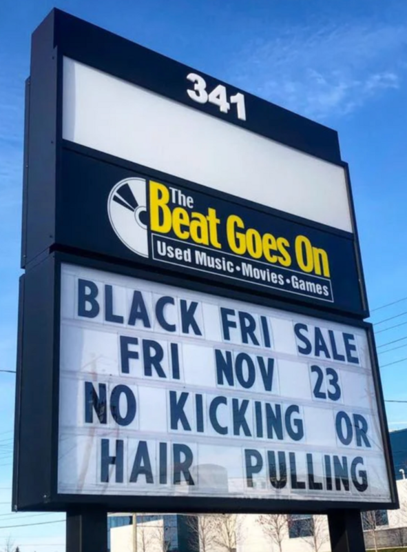 Music Store Black Friday Sign - Swipe File