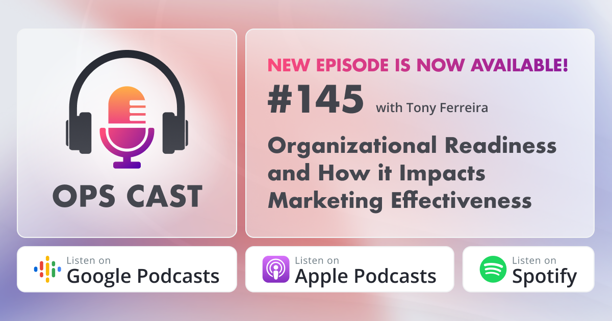 Organizational Readiness and How it Impacts Marketing Effectiveness with Tony Ferreira