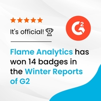 Flame Analytics has won 14 badges in the Winter Reports of G2