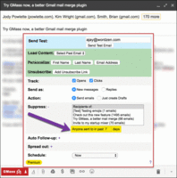 Suppress addresses by number of days since last email