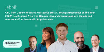 Jebbit CEO Tom Coburn Receives Prestigious Ernst & Young Entrepreneur of The Year 2022® New England Award as Company Expands Operations into Canada