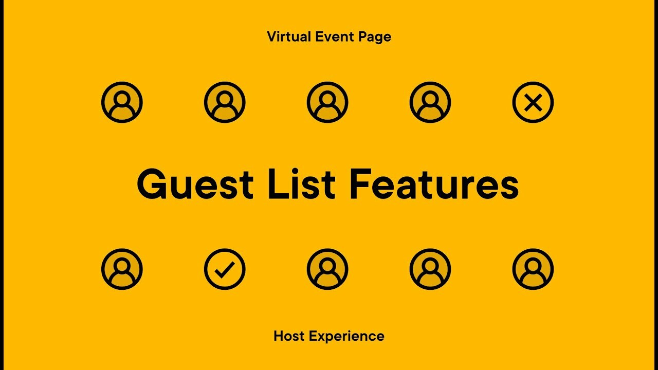 Splash Virtual Event Page: Host Experience | Guest List Features