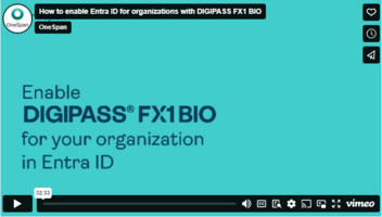 How to enable Entra ID for organizations with DIGIPASS® FX1 BIO