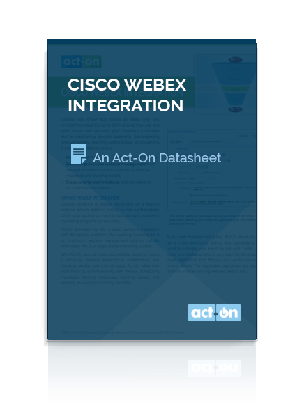 Act-On and WebEx Webinar Integration