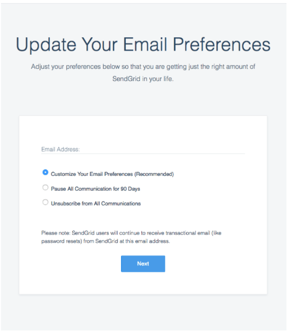 3 Types Of Email Preference Centers | SendGrid