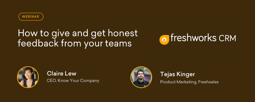 How to give and get honest feedback - Webinar - Freshsales Blogs
