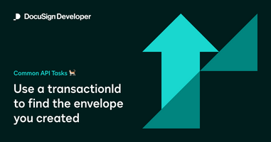 Common API Tasks🐈: Use a transactionId to find the envelope you created