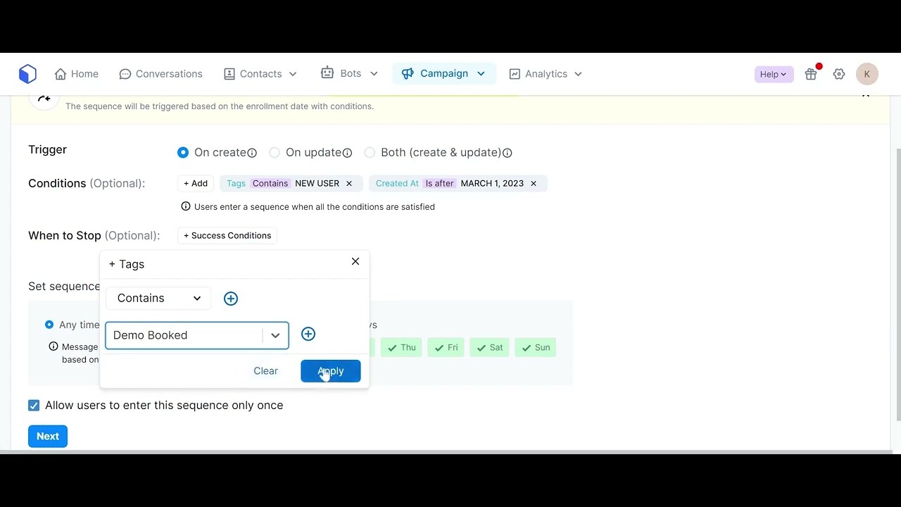Sequence (Part - 3) : Configuration