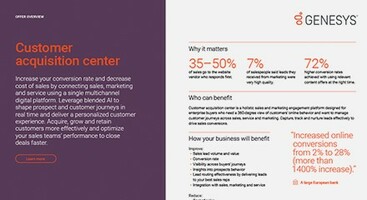 Customer acquisition center